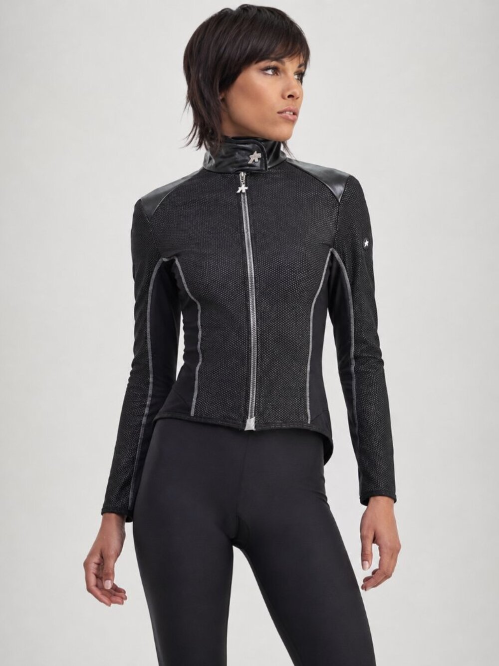 ASSOS Switzerland Women L Airblock Uma Cycling Jacket Black Technical Bike